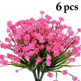 thumbnail image 4 of Coofit Artificial Flower Plastic Lifelike 6PCS Decorative Faux Shrub Plant Fake Flower, 4 of 4