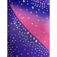 thumbnail image 5 of iiniim Women Gradient Color Lyrical Dance Figure Skating Dress Single Sleeve Irregular Skirt Leotard Purple L, 5 of 7