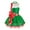 Green, variant on Alvivi Kids Girls Sequins Dance Leotard Dress Christmas Tutu Dancewear 4-16