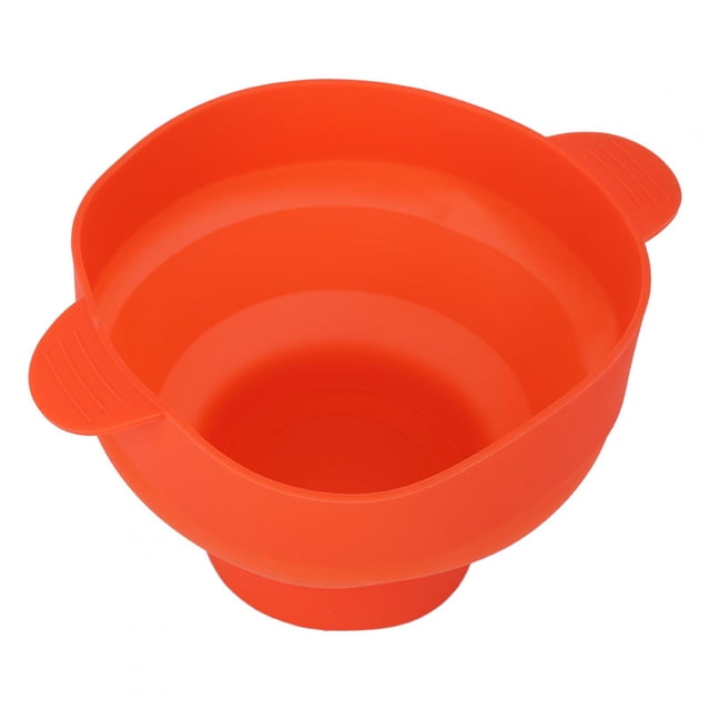 Popcorn Bucket With Lid, Red With Handle Lid Popcorn Bucket With Handle, For Oven Popcorn Tool Microwave Kitchen Supplies