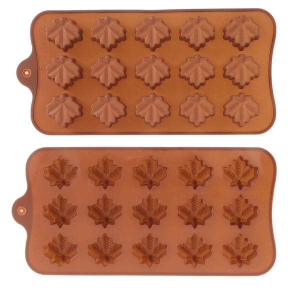 Milisten  2 PCS Baking Molds Silicone for Chocolate Cakes Maple Shaper