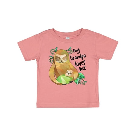 

Inktastic My Grandpa Loves Me Cute Sloth and Baby Gift Baby Boy or Baby Girl T-Shirt