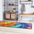 thumbnail image 7 of Colorful Feathers Hallway Runner Rug 2'X6' Non-Slip Washable Carpet Runner Kitchen Entryway Laundry Bedroom, 7 of 7