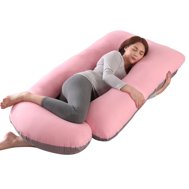 """Topchances Extra Large Full Body Pillow, U Shaped Bed Pillow for Men & Women, Grey