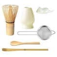 thumbnail image 1 of 6-Piece Bamboo Matcha Whisk Set, Matcha Making Kit with Sifter, Scoop, Spoon for Japanese Green Tea Ceremony Gift, 1 of 5