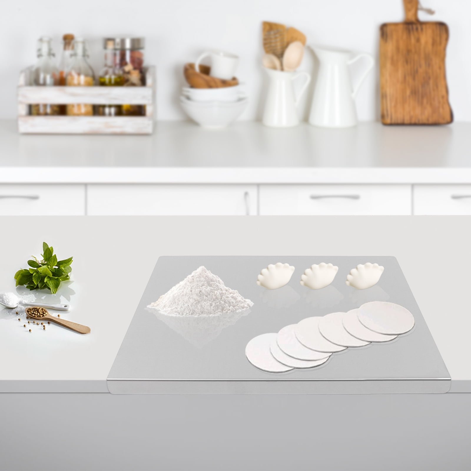 Stainless Steel Cutting Board with L-Shaped Edge, Easy to Clean and Mold-Resistant for Effortless Food Preparation