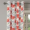 thumbnail image 2 of Ambesonne Floral Grommet Curtain, Vintage Tulip Flowers, 50" x 120", Peach Green and Red, 2 of 6