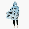 thumbnail image 4 of Tirrinia Wearable Blanket Oversized Hoodie for Adults, Soccer Panda Print Fleece Sweatshirt, as Warm & Funny Gifts for Family & Friend. One Size Fits All, 4 of 6