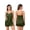 Army Green, variant on Ekouaer Satin Pajamas Set for Women Silk Cami Pjs Sets Soft Sleepwear V Neck Camisole Top and Shorts