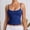Blue, variant on Women's Basic Double Lined Scoop Neck Tank Tops Adjustable Cami Tank Summer Sleeveless Tops for Workout Going Out(Beige,L)