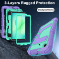 thumbnail image 4 of Case for Samsung Galaxy Tab A11 2025/A9 2023 8.7 inch Model (SM-X110/X115/X130/X135) Contrast Color Multiple Protection Cover With Foldable Stand and Shoulder Strap, 4 of 8