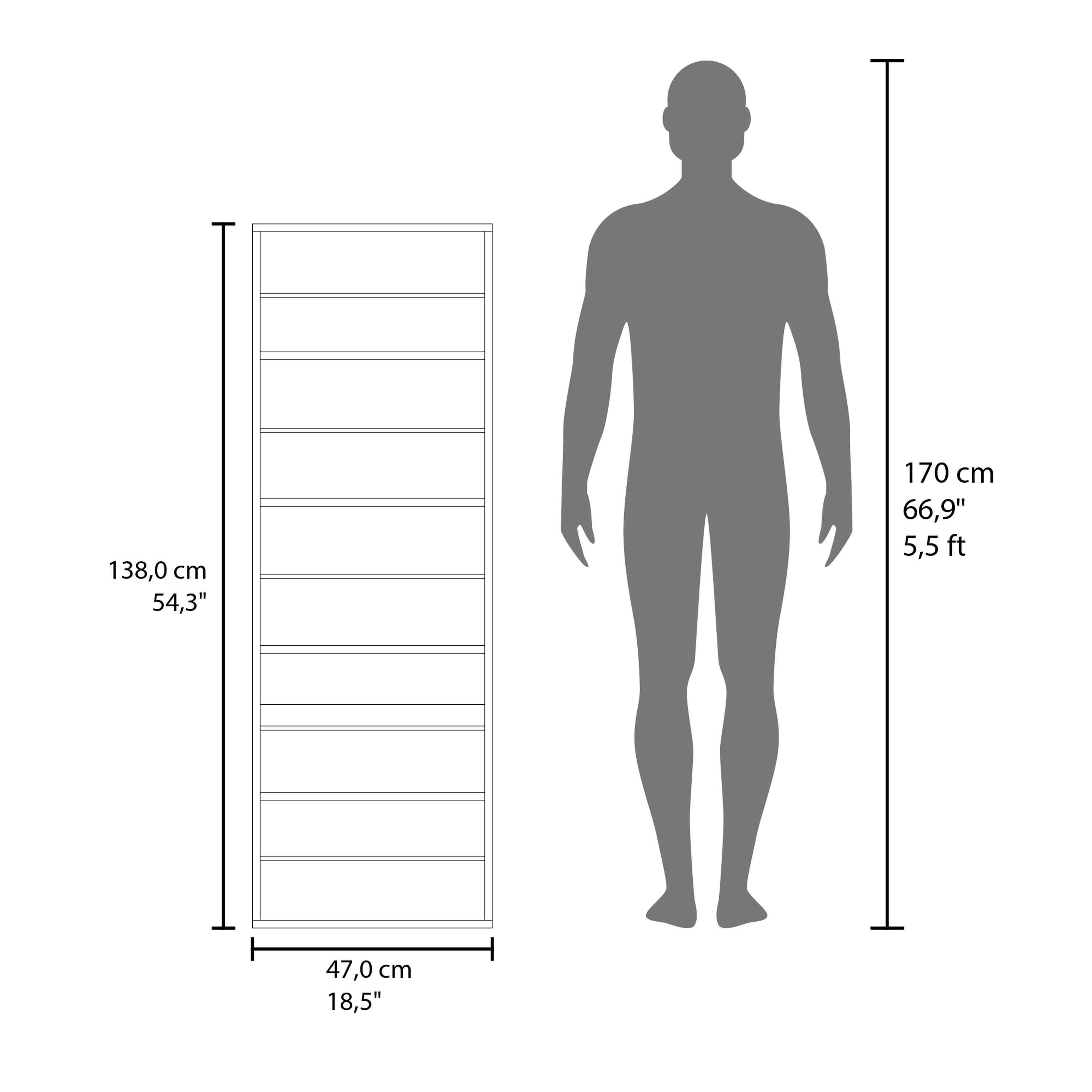 Leto Wall Mounted Shoe Rack with Full-Length Mirror, Single Door Cabinet, Space-Saving Vertical