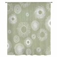thumbnail image 2 of Geometric Sheer Curtains 84 Inches Long, Abstract Sage Green White Boho Circle Dot Light Filering Curtains, Breathable Simi Curtain Privacy Drapes for Living Room Bedroom Lightweight Window Treatment, 2 of 9