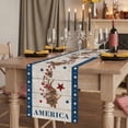 thumbnail image 2 of Table Runners 70 Inches Long Dress Scarves, Independence Day Farmhouse Coffee/Dining/Kitchen Table Decor, Holiday Table Runner, Red Blue Stars Stripes Flag Wooden 13x70 Inch, 2 of 9