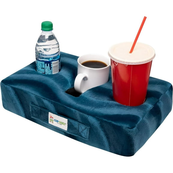 The Original Cup Cozy Pillow 3 Hole Teal-As Seen on TV-Cup Holder Caddy for Couch, Sofa, Bed, Car, RV, Park, Beach, & More!