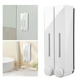 thumbnail image 4 of Dispensador de jabón líquido para baño, 420 ml, plástico, para ducha, champú, botella vacía Doble Blanco 420ml, 4 of 9