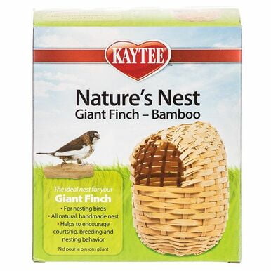 Kaytee Nature's Nest Bamboo Nest - Finch Giant - (5.5"L x 3"W x 6.4"H)
