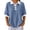 Blue, variant on Color Block Contrast Collar Cuff Waffle Knit Polo Shirt Chest Pocket Short Sleeve Casual Top for Women Spring Summer Daily Wear S-XXL