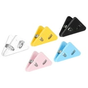 Uxcell Multifunction Document Clips,5Pack Triangular Clip for Book Page Corner,5 Colors