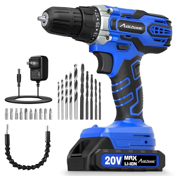 Taladro eléctrico AVID POWER 20V MAX inalámbrico con batería y cargador