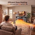 thumbnail image 5 of CHITOOMA Electric Fireplace TV Stand for 65 70 75 inch TV with Remote Control, Farmhouse Entertainment Center with 23″ Fireplace for Living Room, Bedroom,Gray, 5 of 12