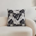 thumbnail image 2 of Ikat Cut Velvet Throw Pillow Covers Cases Soft Chocolate Pillow Cover Elegant Luxurious Large Decorative Cushion Covers 24" x 24", 2 of 6
