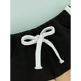 thumbnail image 5 of Franhais Toddler Baby Boy Girl Summer Shorts, Contrast Color Patchwork Drawstring Elastic Waist Loose Short Pants, 5 of 8