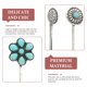 thumbnail image 3 of NUOLUX 3Ud Pins De Turquesa Con Étnicas En Metal Para Y Estilo, 3 of 8