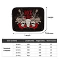 thumbnail image 4 of Laptop Case Protect Sleeve Bag Shockproof Protective Notebook Computer Cover 10 inch, Rock And Roll Guitar Skull Roses, 4 of 7