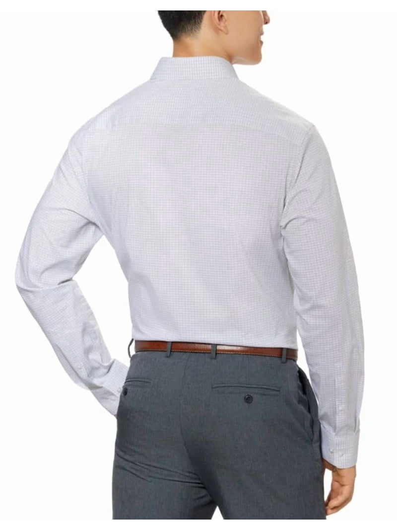 Calvin Klein Men’s Dress Shirt Regular Fit Stretch Moisture Wicking - Light Blue