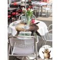 thumbnail image 6 of Outdoor Tablecloth with Umbrella Hole Zipper Happy Groundhog Day Round Tablecloth 54" Waterproof Outside Table Cloth Funny Cute Animal Spring Pastoral Patio Table Cover Tablecloths for Picnic Party, 6 of 8