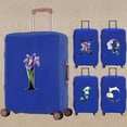 thumbnail image 2 of Luggage Cover Elasticity Thicken Travel Accessory Covers Flower Color Print Trolley Protective Case Apply To 18-32 Inch Suitcase 8Flower color A L (26-28inch), 2 of 6