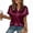 A Wine, variant on Paiwinds Women's V-Neck Short Sleeve Satin Blouse Business Casual Button Down Shirt Soft Polyester Work Top