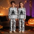 thumbnail image 5 of TOWED22 Kids Halloween Print Pajama Set, Long Sleeve Crew Neck Sleepwear with Pants, Soft Matching Family Holiday Outfit,3-4 Y, 5 of 7