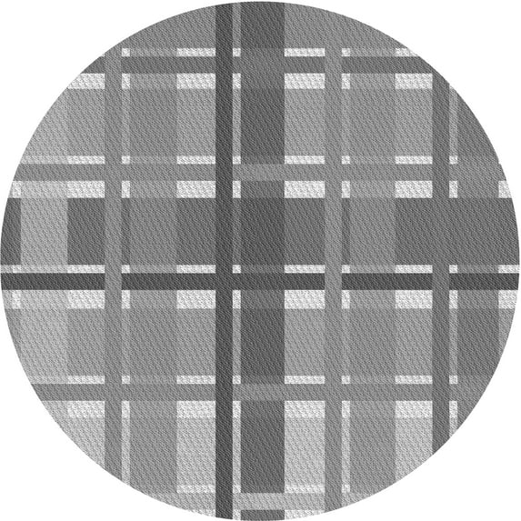 Ahgly Company Indoor Square Patterned Smokey Gray Area Rugs, 3' Square