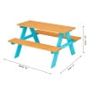 thumbnail image 2 of Teamson Kids Ensemble Table et Chaise de Pique-Nique pour Enfants Jardin Extérieur Bois Pétrole, 2 of 10