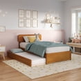 thumbnail image 3 of AFI Capri Twin Solid Wood Platform Bed with Panel Footboard and Twin Trundle, Light Toffee, 3 of 17
