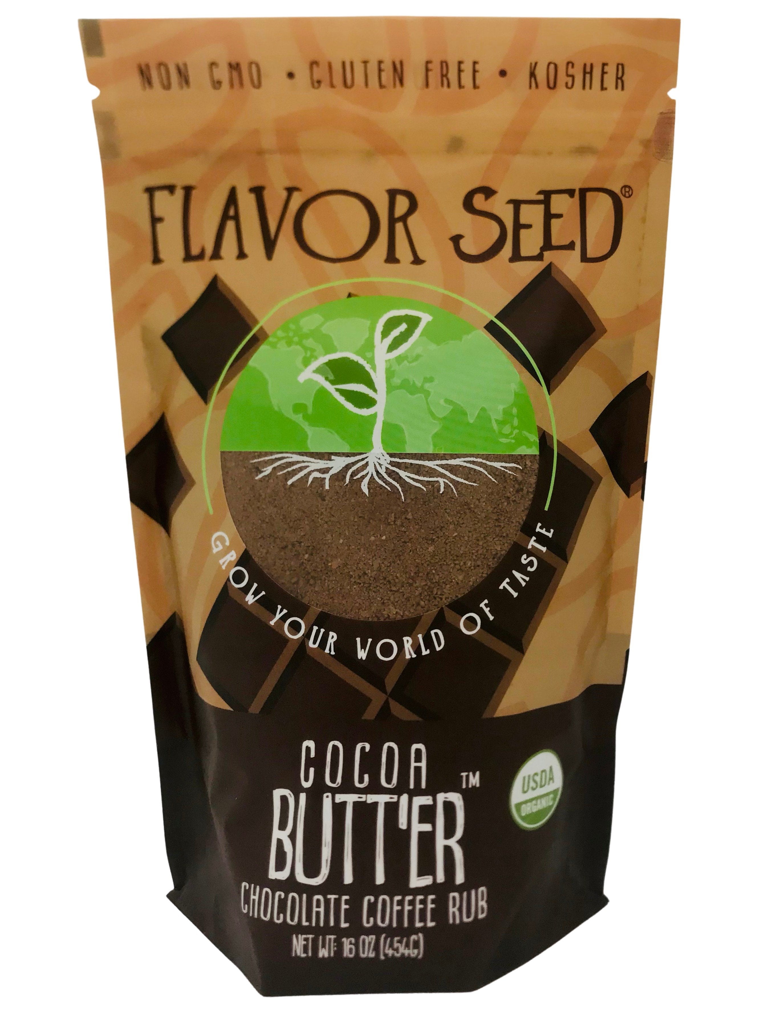 FLAVOR SEED Cocoa Butt'Er Organic Chocolate Coffee BBQ Dry Rub