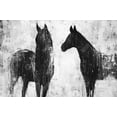 thumbnail image 3 of Chevaux Noir et Blanc - Toile 24"x36 Pouces - Impression à la Demande, 3 of 5