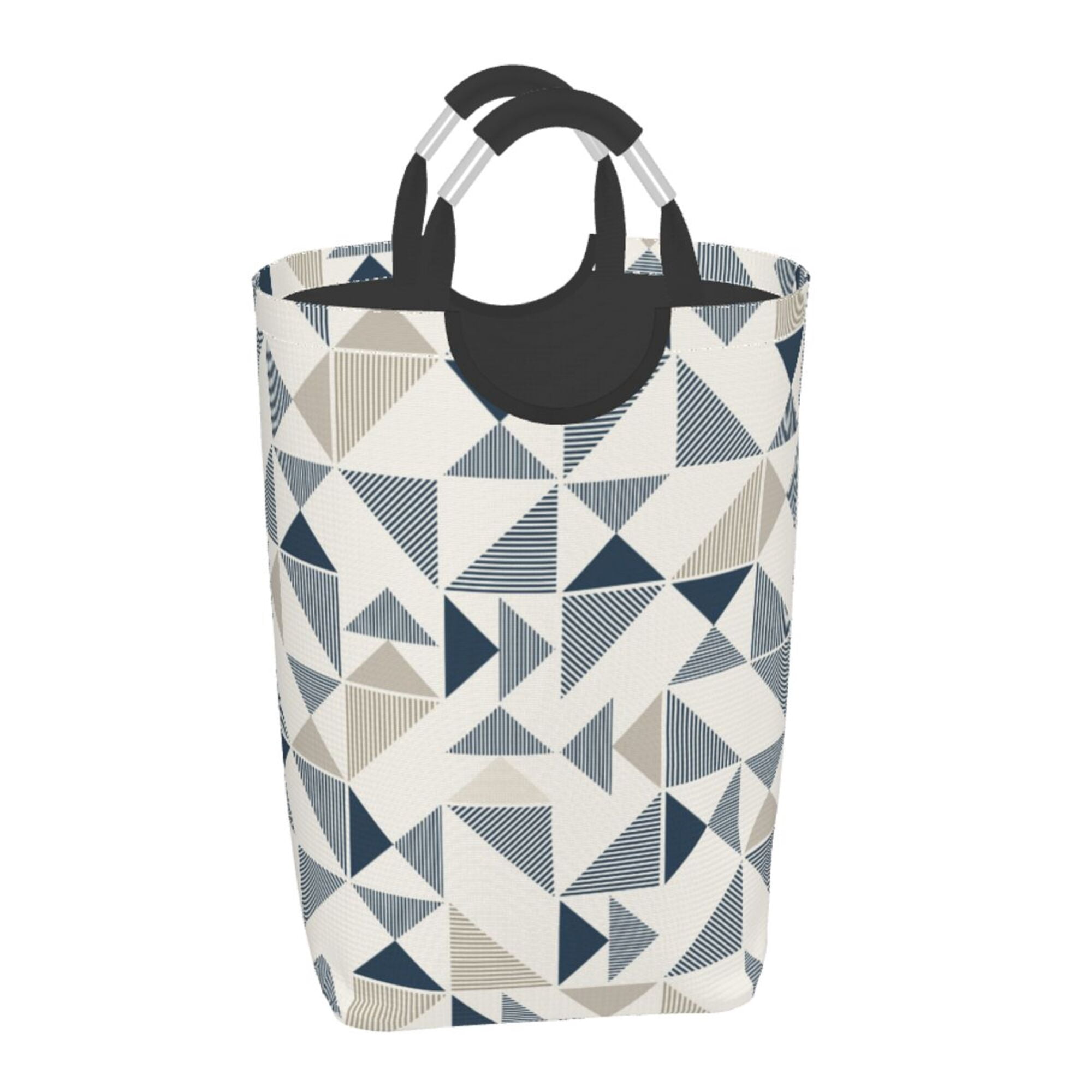 Waterproof Collapsible Laundry Hamper, Triangle Striped Abstract ...