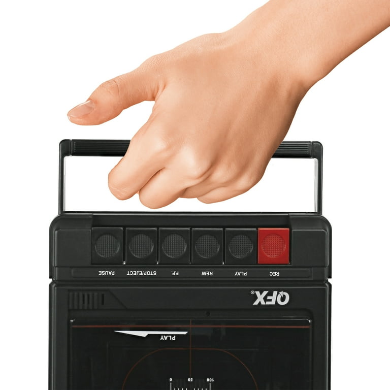 QFX Shoebox Cassette Player/Recorder with Bluetooth, FM, USB, AC