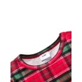 thumbnail image 2 of Seyurigaoka 2Pcs Baby Girl’s Plaid Off-shoulder Long Sleeve A-line Short Dress and Headband, 2 of 9
