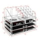 thumbnail image 2 of Ikee Design Organizador de maquillaje acrílico con 4 cajones y soportes para pintalabios superiores extraíbles, ideal para maquillaje o accesorios, mejora tu tocador o baño con un diseño transparente, 2 of 5