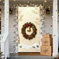 thumbnail image 3 of Upgraded 35 X 72 In Stereoscopic Embroidery Style Christmas Door Cover Christmas Door Curtain Christmas Day Door And Wall Decoration Festival Party Decoration O, 3 of 6