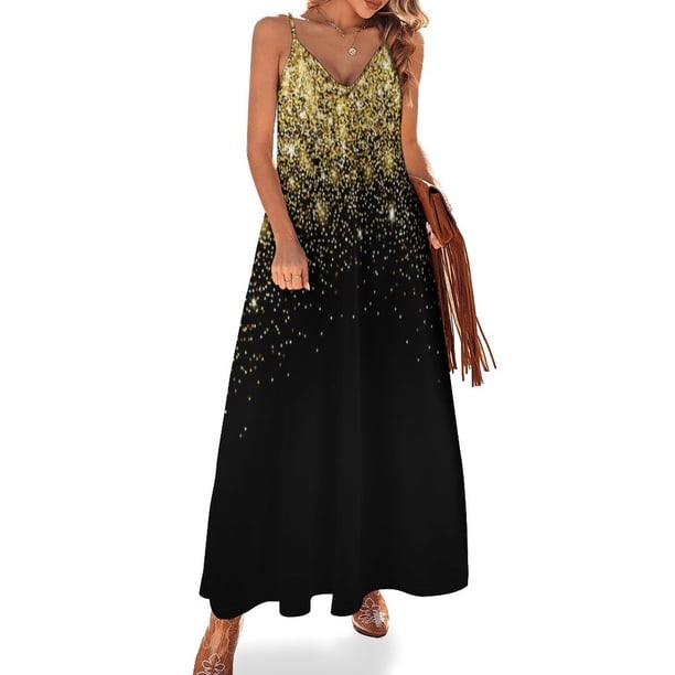 Vestido elegante sin mangas brillante para mujer, conjunto elegante, vestido largo, vestido elegante, vestidos de cóctel