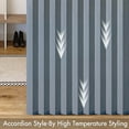 thumbnail image 5 of Accordion Style Magnetic Folding Door Curtains for Doorways/Closet, Room Divider Pleated Drapes with Hooks for Interior Living Room/Bedroom/Open Closet, Blue, W39 x L78 inches, 1 Panel, 5 of 14