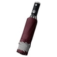 thumbnail image 1 of Yuarrent Paraguas automático, 3 plegables, universal, portátil, a prueba de viento, de mano, a la moda, para lluvia, suministro para acampar Paraguas de lluvia Vino rojo, 1 of 6