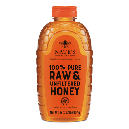 Nate's Honey: 100% Pure, Raw and Unfiltered Honey - 32 fl oz Gluten-Free Honey