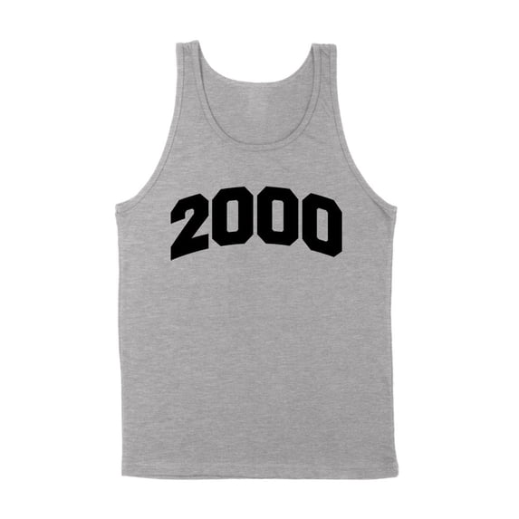 2000 College Style Tank Top Unisex Large Grey