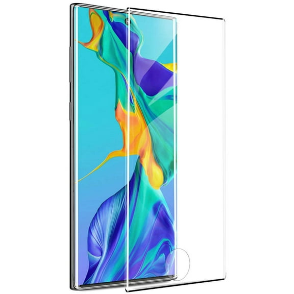 Galaxy Note 10 Tempered Glass Screen Protector - [Fingerprint Unlock] 3D Curved Edge Full Cover HD Clear [Bubble Free] [Case Friendly] W9Y for Samsung Galaxy Note 10